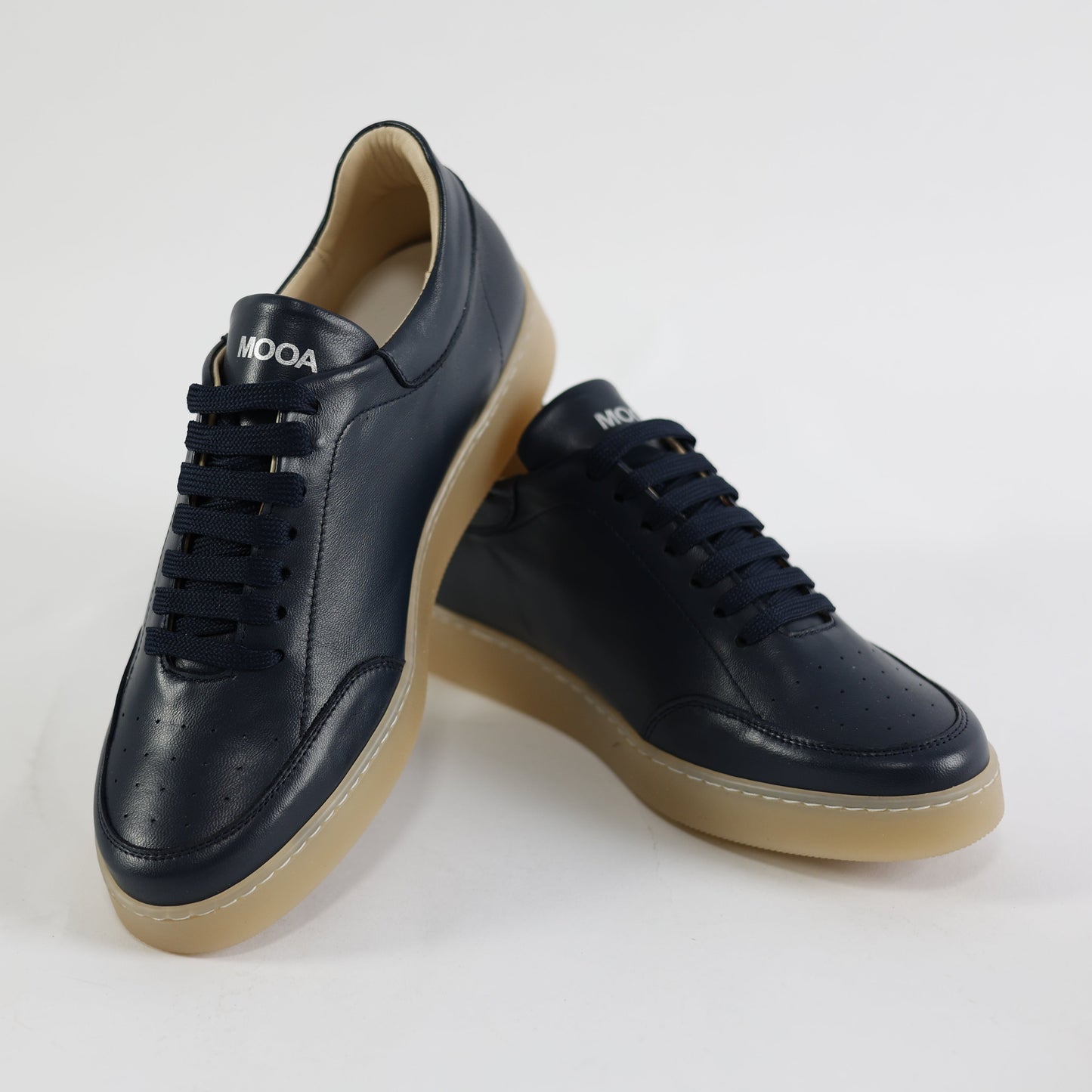 Scarpa Casual Boston Blu Pelle Nappa