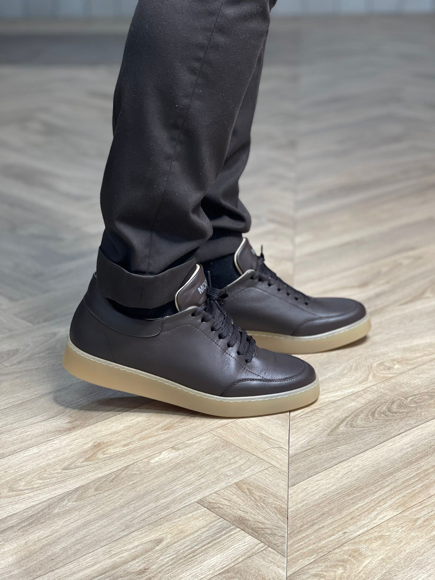 Scarpa Casual Boston Marrone Pelle Nappa