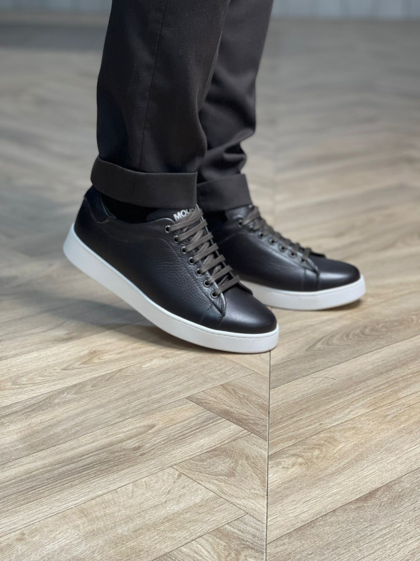 Scarpa Casual Homer Marrone/Bianco Pelle
