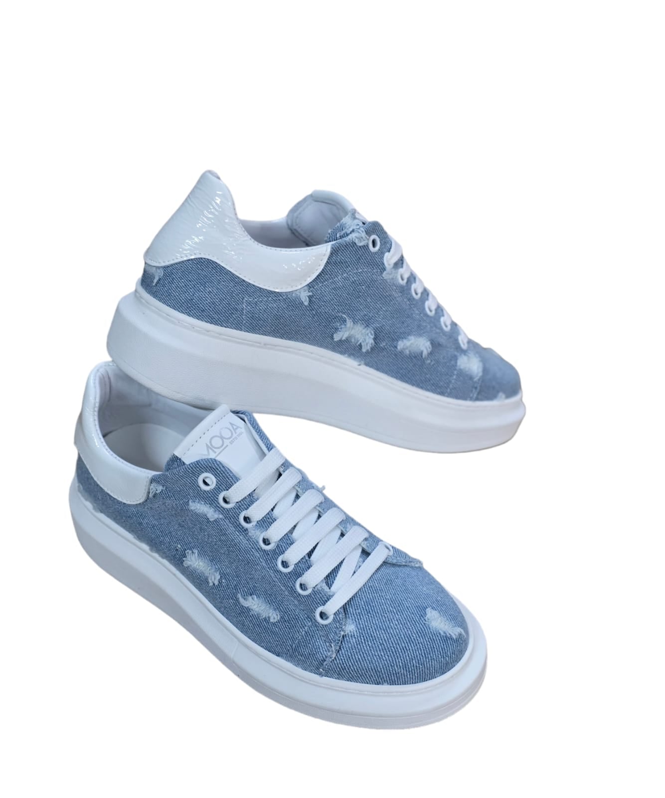 scarpe donna modello marta tessuto jeans
