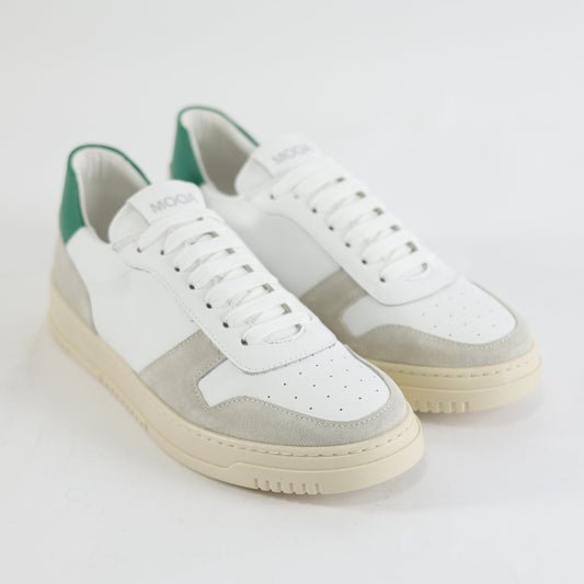 Scarpa Snearkers Miami Bianco/Verde Pelle/Camoscio