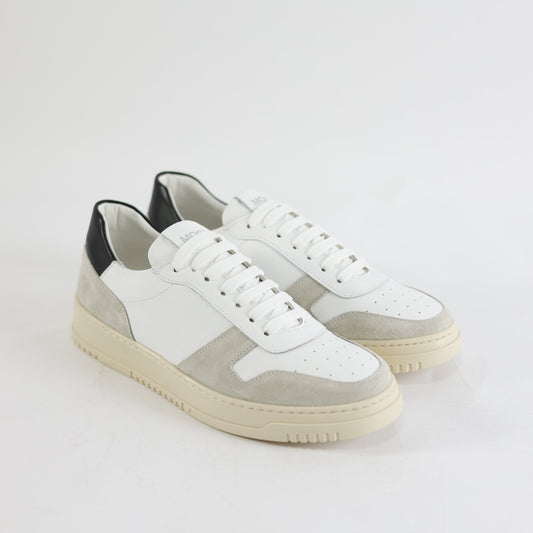 Scarpa Snearkers Miami Bianco/Nero Pelle/Camoscio