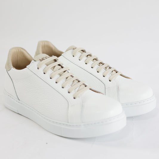Scarpa Casual Nevada Beige/Bianco Pelle/Camoscio
