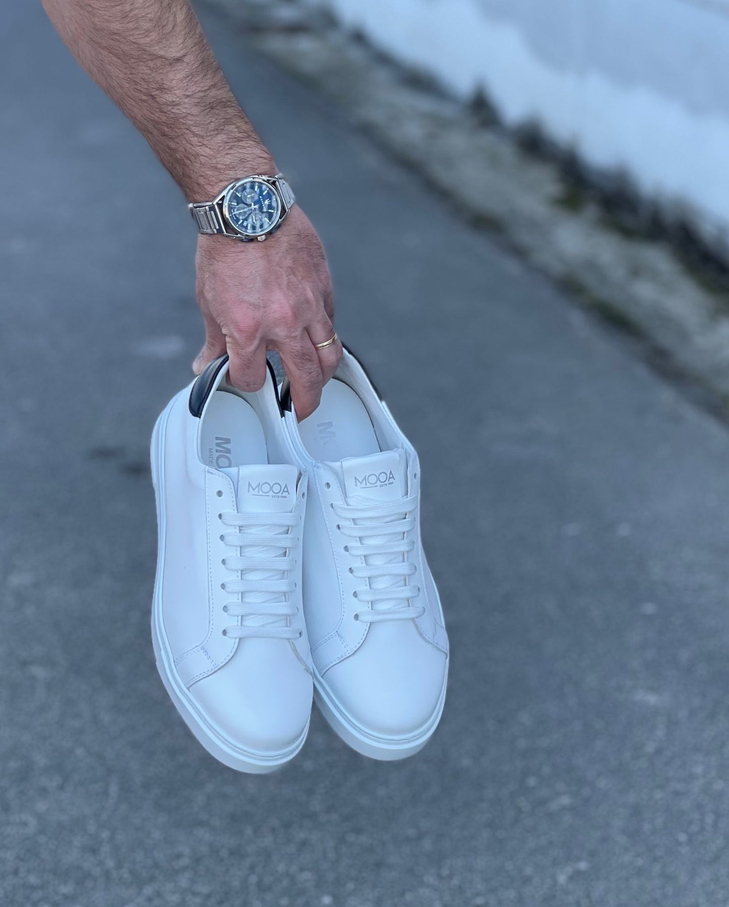 Scarpa Snearkers Dallas Bianco Pelle