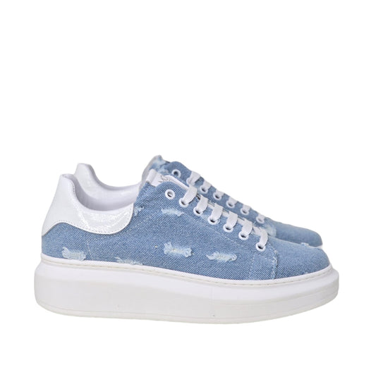 scarpe donna modello marta tessuto jeans